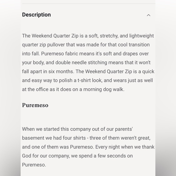 The Normal Brand Puremeso Weekend Quarter Zip in Mineral Blue Mens Size XXL - Picture 4 of 13